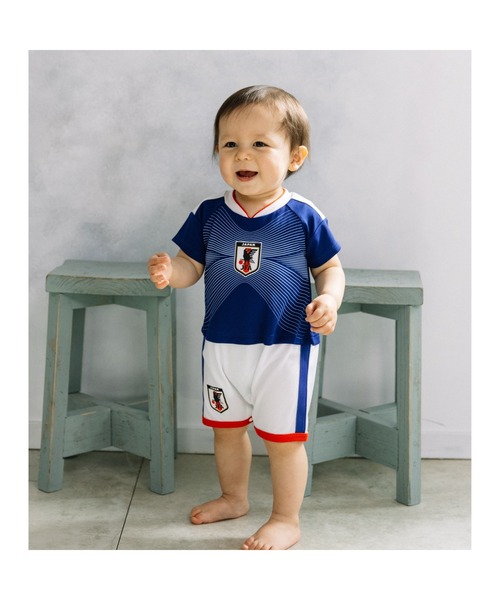 サッカー日本代表 JFA ベビー ロンパース 新品 ベビー服 ロンパース 半袖ユニホームロンパース サッカー日本代表ver