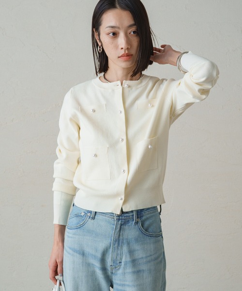 「LOUNGEDRESS」 カーディガン FREE ネイビー レディース_画像2