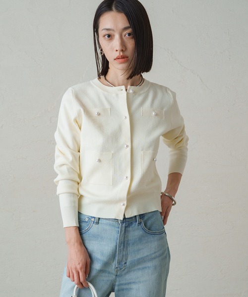 「LOUNGEDRESS」 カーディガン FREE ネイビー レディース_画像3