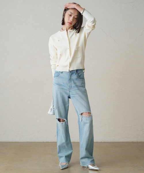 「LOUNGEDRESS」 カーディガン FREE ネイビー レディース_画像7