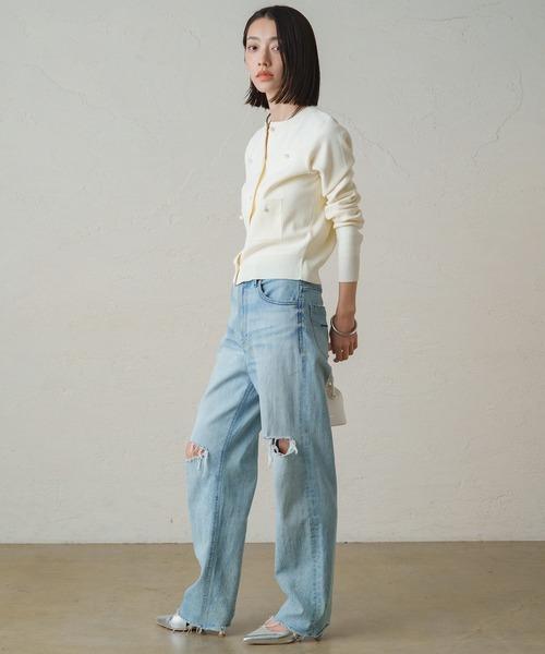「LOUNGEDRESS」 カーディガン FREE ネイビー レディース_画像8