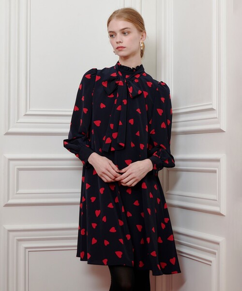 「LOULOU WILLOUGHBY」 長袖ワンピース 2 ネイビー レディース_画像2