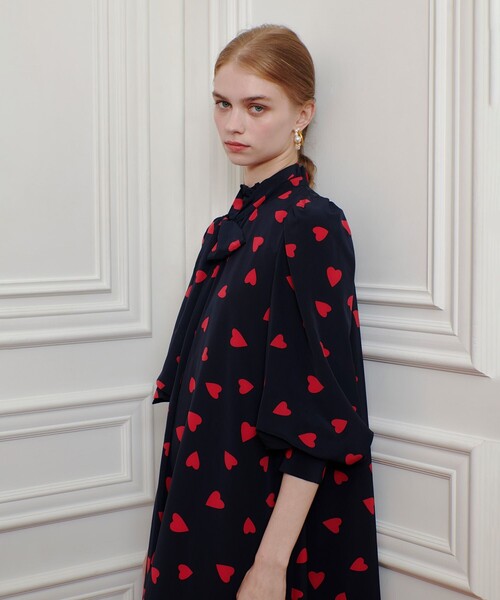 「LOULOU WILLOUGHBY」 長袖ワンピース 2 ネイビー レディース_画像3