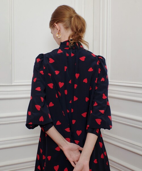 「LOULOU WILLOUGHBY」 長袖ワンピース 2 ネイビー レディース_画像4