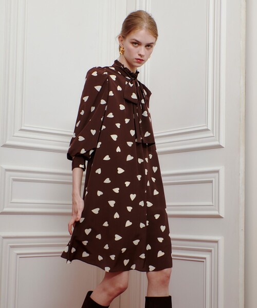 「LOULOU WILLOUGHBY」 長袖ワンピース 2 ネイビー レディース_画像6