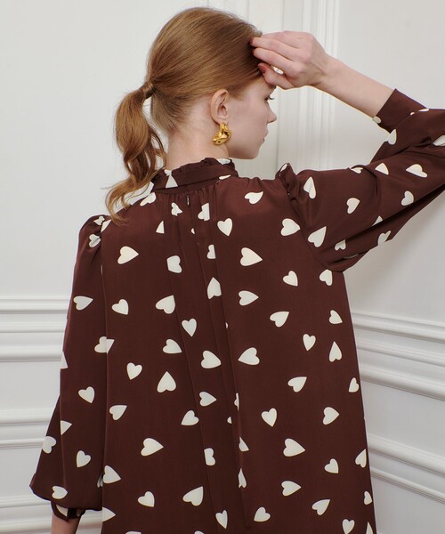 「LOULOU WILLOUGHBY」 長袖ワンピース 2 ネイビー レディース_画像7