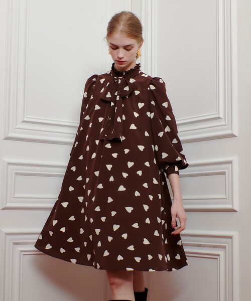 「LOULOU WILLOUGHBY」 長袖ワンピース 2 ネイビー レディース_画像8