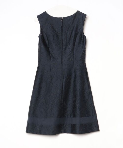 「M-premier BLACK」 レースノースリーブワンピース 38 ネイビー レディース_画像2