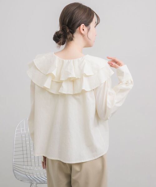 「RETRO GIRL」 長袖ブラウス FREE ベージュ レディース_画像10