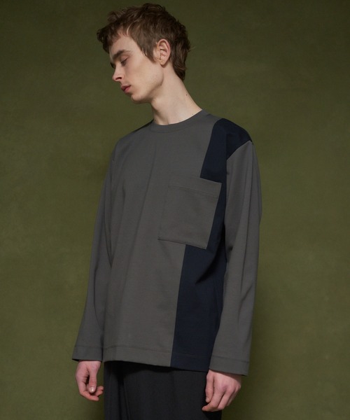「COLUMN」 長袖Tシャツ MEDIUM ブラック メンズ_画像8