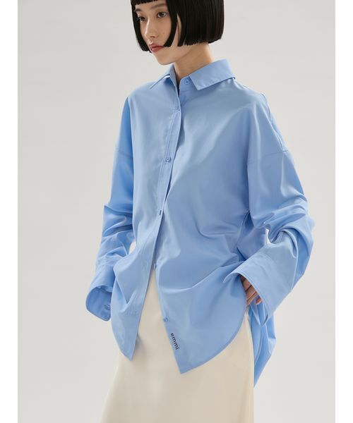 パジャマ ルームウェア 「LUMISHADE」ベーシックシャツ/UVカット/接触冷感 レディースの画像