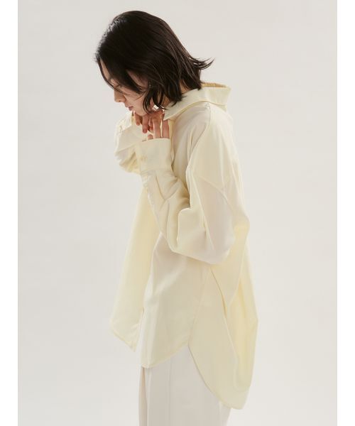 パジャマ ルームウェア 「LUMISHADE」ベーシックシャツ/UVカット/接触冷感 レディースの画像