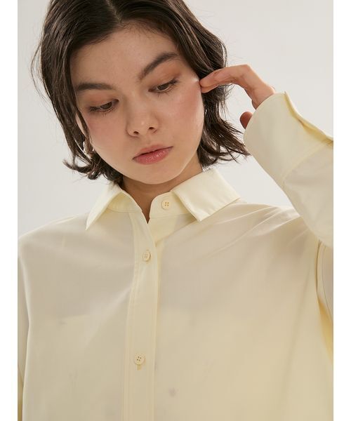 パジャマ ルームウェア 「LUMISHADE」ベーシックシャツ/UVカット/接触冷感 レディースの画像