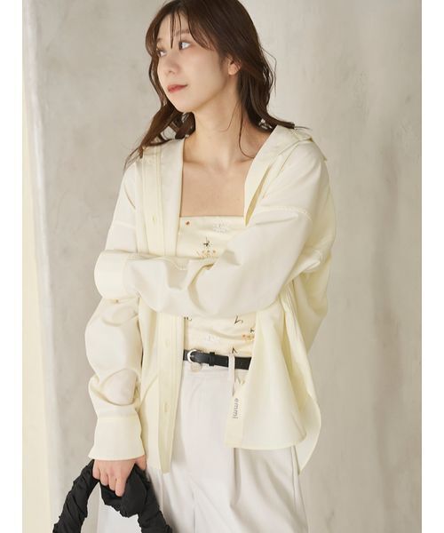 パジャマ ルームウェア 「LUMISHADE」ベーシックシャツ/UVカット/接触冷感 レディースの画像