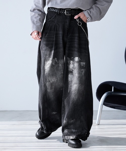 「Spielio」 デニムパンツ S グレー メンズ_画像7