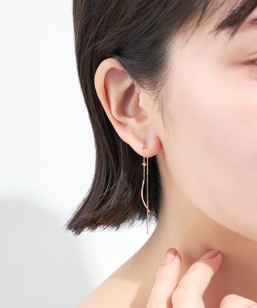 ピアス K10YG  ピアス レディースの画像