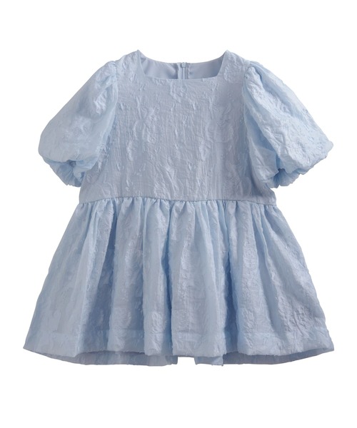 Fit more（フィットモア） シアーフラワー袖バルーントップス