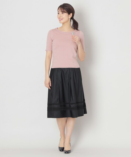 「TO BE CHIC」 半袖ニット 40 ピンク系その他2 レディース_画像3