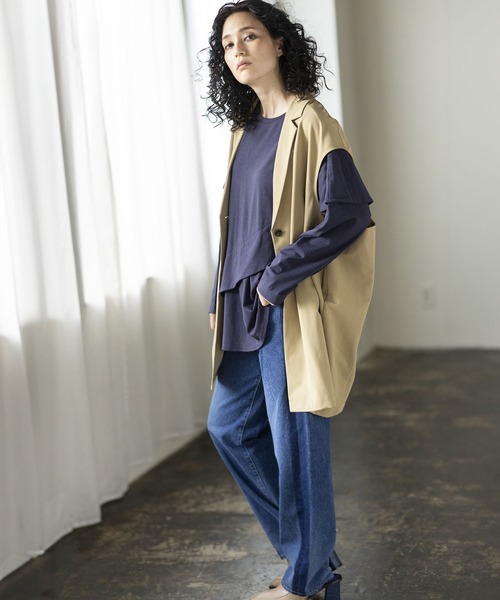 「OSMOSIS」 長袖カットソー ONE SIZE ブラック レディース_画像6