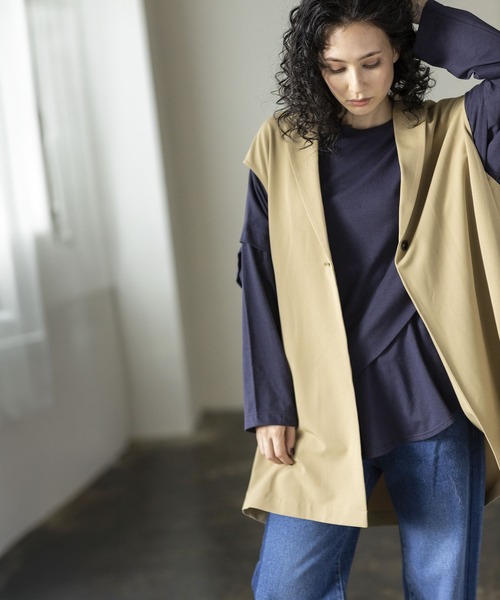 「OSMOSIS」 長袖カットソー ONE SIZE ブラック レディース_画像8
