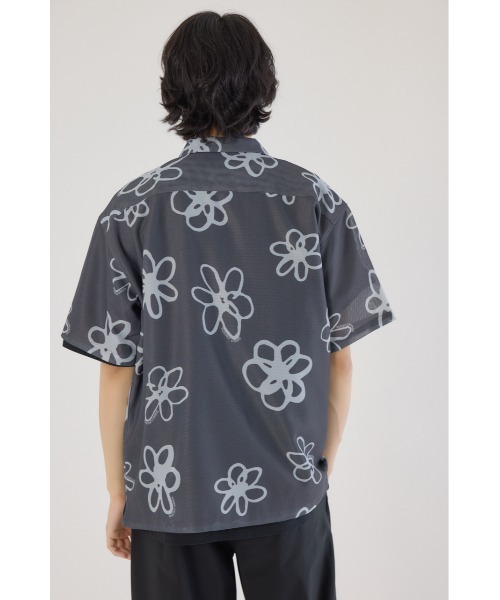 「RODEO CROWNS WIDE BOWL」 半袖シャツ MEDIUM ブラック メンズ_画像5