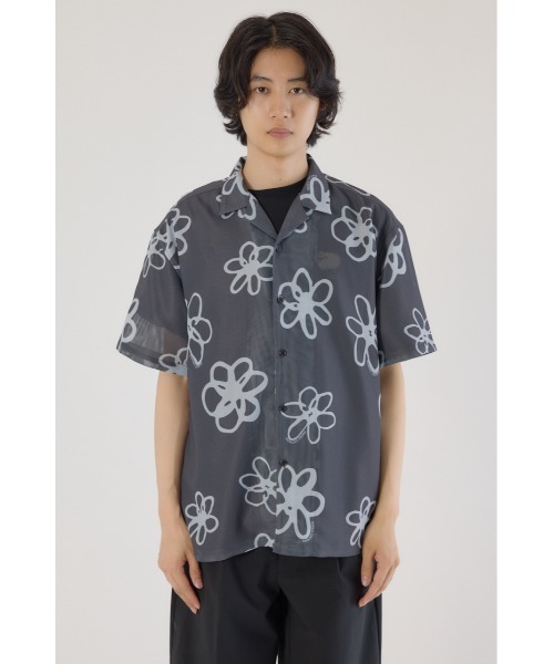 「RODEO CROWNS WIDE BOWL」 半袖シャツ MEDIUM ブラック メンズ_画像8