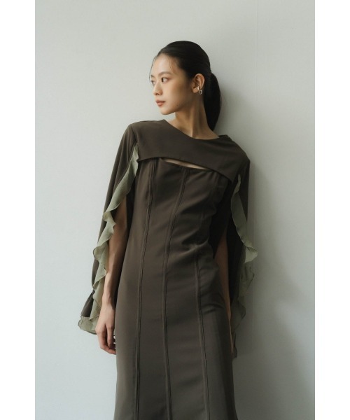 「Knuth Marf」 長袖ワンピース X-SMALL カーキ レディース_画像5
