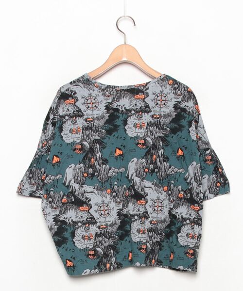 「marble sud」 半袖Tシャツ - グリーン レディース_画像2