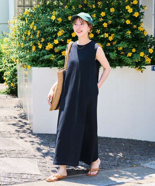 「FREAK'S STORE」 ノースリーブワンピース MEDIUM グレー レディース_画像6