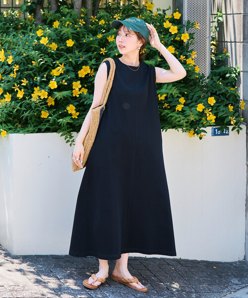 「FREAK'S STORE」 ノースリーブワンピース MEDIUM グレー レディース_画像8