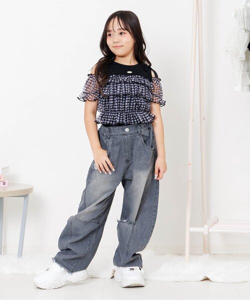 「algy」 「KIDS」半袖カットソー 150 ブラック キッズ_画像2