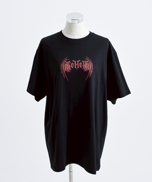 「REFLEM」 半袖Tシャツ FREE ブラック×レッド レディース_画像6
