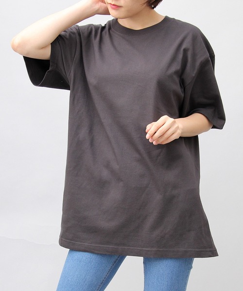 オーバーサイズTシャツ ブラック グレー United Athle tシャツ 5.6オンス ボックスシルエット ソフト