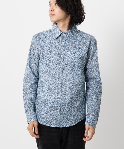 fig LONDON セーラ小花柄シャツ Peter England（ピーターイングランド） シャツ 英国老舗ブランド 花柄