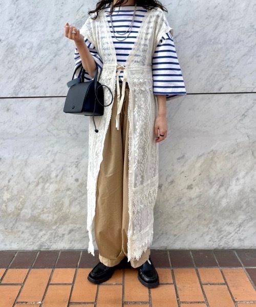 fredy emue（フレディエミュ） ベスト レース2WAYロングジレ