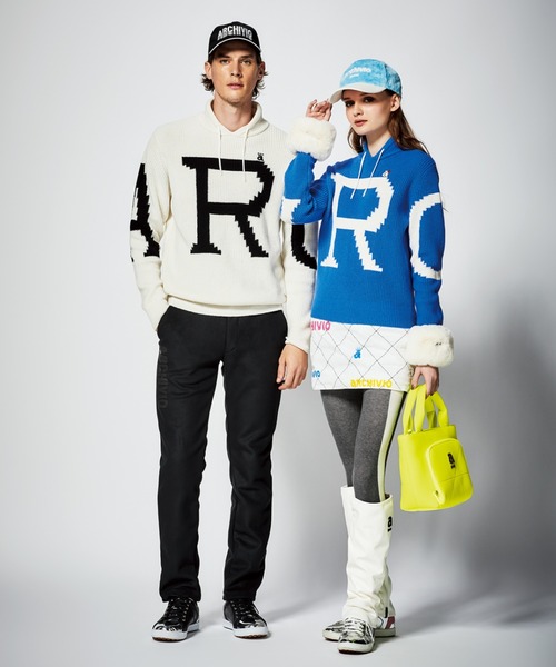 #archivio レディース セーター 38 archivio 【超美品】アルチビオ セーター ライトブルー×ゴールド