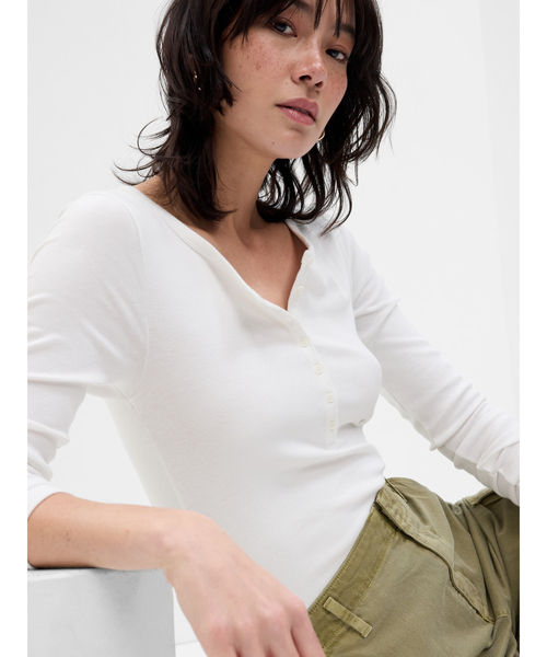GAP（ギャップ） ヘンリーネック tシャツ モダン ヘンリーネックT 