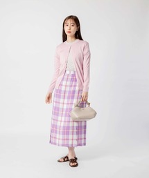 O'NEIL OF DUBLIN プリーツロングスカート O'NEIL of DUBLIN ロングスカート プリーツ チェック 切り替え