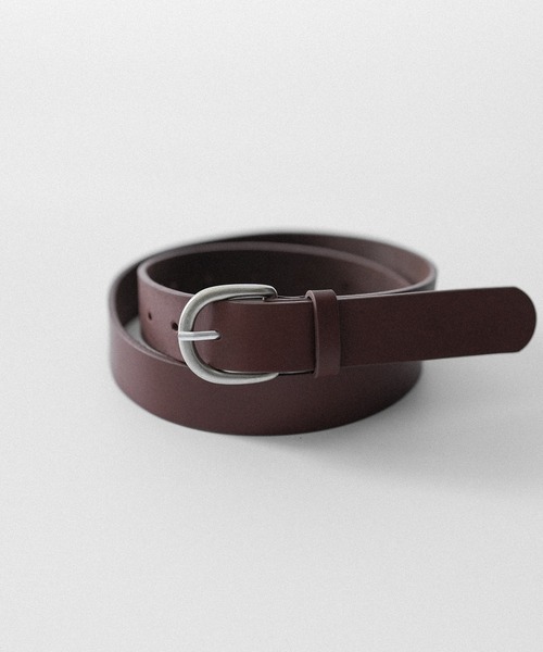 RUUBON ベルト 「RUUBON」cow leather plain belt / カウレザー