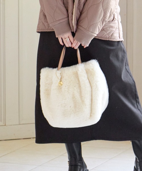 ikka（イッカ） トートバッグ エコファー3層ポケットトートバッグ