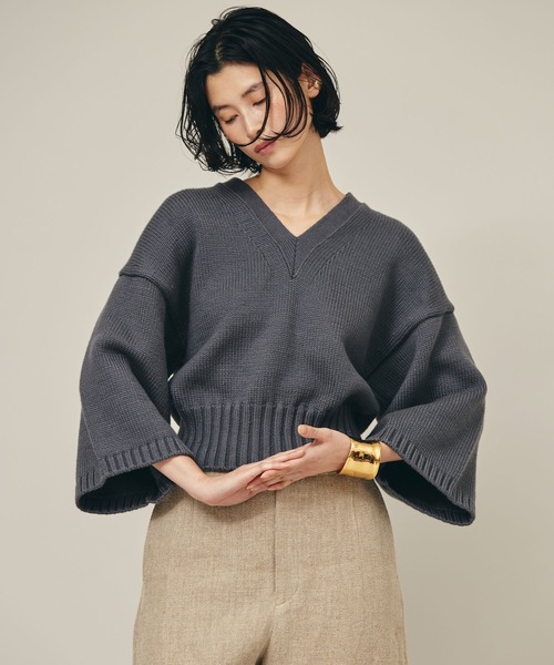 ニット Curensology(カレンソロジー)/スポンディッシュコットンニットプルオーバー レディース