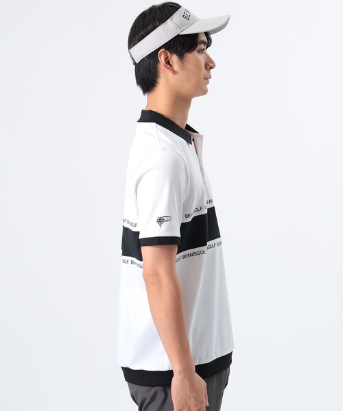 Beams golf ポロシャツ Mサイズ BEAMS GOLF ポロシャツ ORANGE LABEL / ボーダー 切り替え