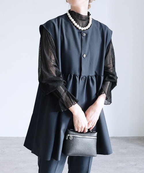 reca（レカ） スーツ ベスト ペプラムギャザーベスト : ZOZOTOWN Yahoo