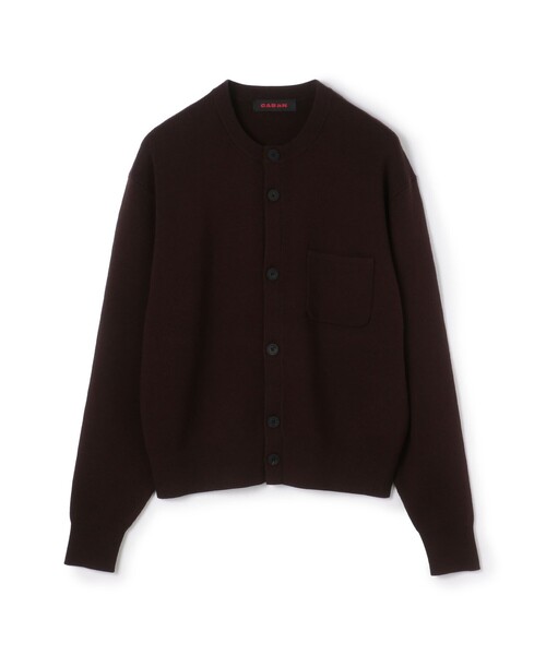 CABAN チャコールグレー カーディガン　コットンカシミヤ CABaN セーター ニット コットンカシミヤ ポケットクルーネック