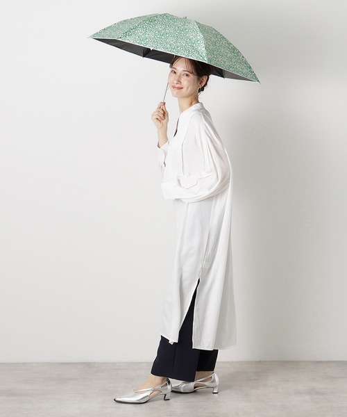 新品★マッキントッシュフィロソフィー★オーバーロック晴雨兼用折りたたみ日傘★花柄 MACKINTOSH PHILOSOPHY 折りたたみ傘 遮光100% 晴雨兼用