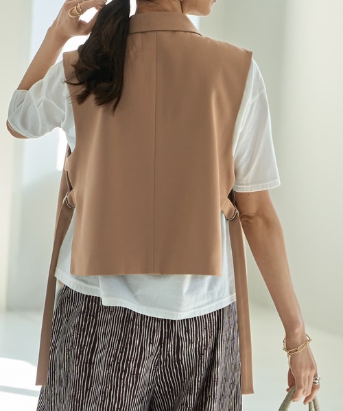 STYLE DELI（スタイルデリ） ベスト ジレ ショートジャケット型ベスト