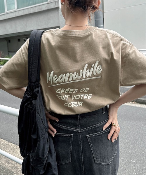 FRAY I.D｜ビジューエンブロイダリーロゴTシャツ/ウォッシャブル