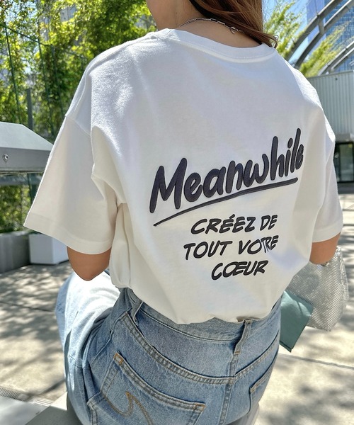 andme tシャツ 「新色追加」プリントエンブロイダリーロゴ半袖T