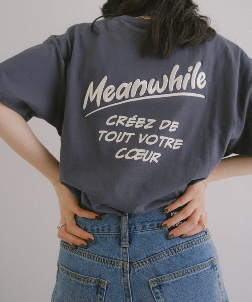 andme（アンドミー） tシャツ 「新色追加」プリントエンブロイダリー