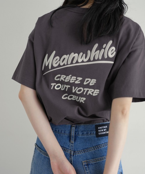 andme（アンドミー） tシャツ 「新色追加」プリントエンブロイダリー